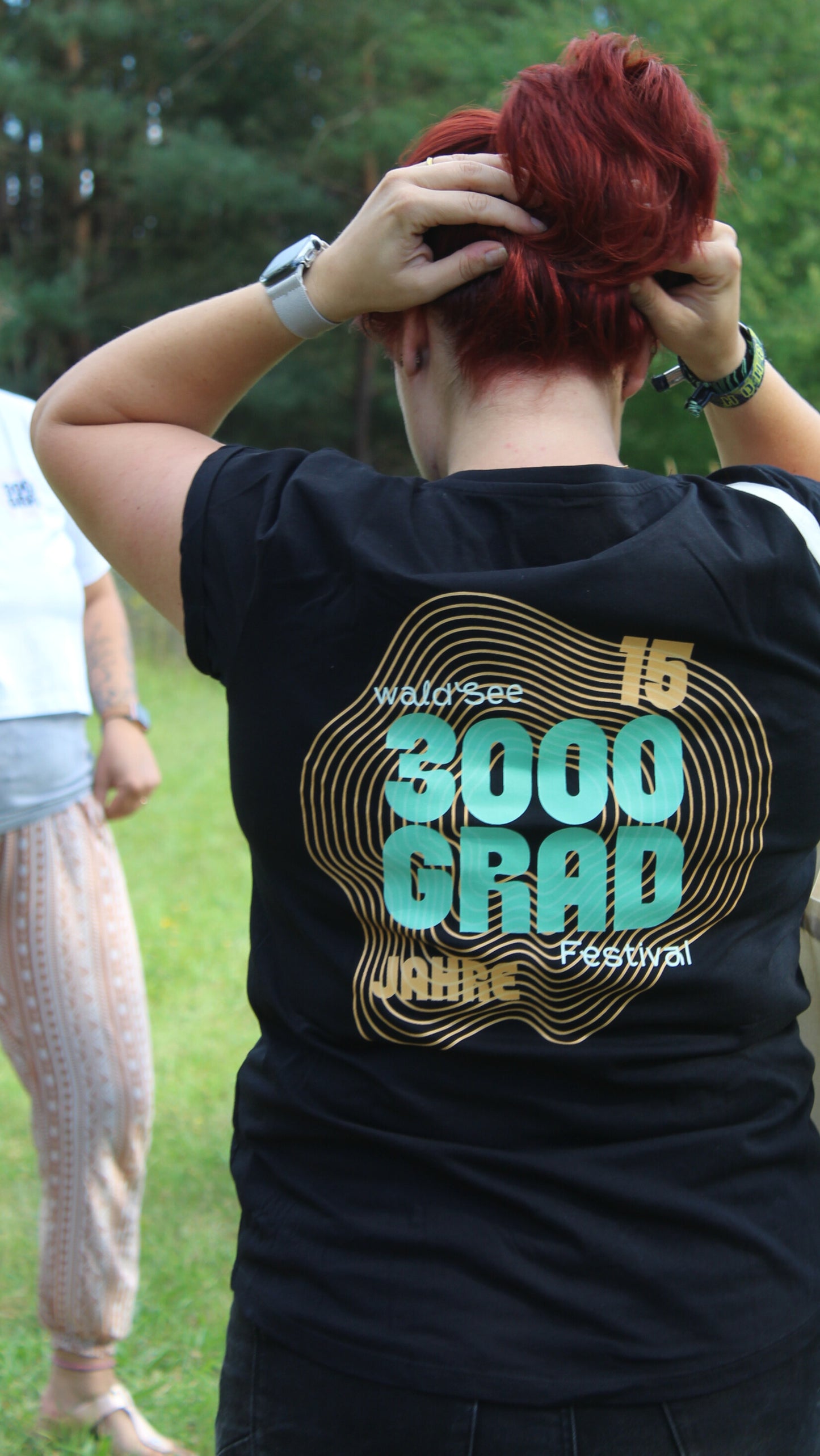 T-Shirt (Damen) – 15 Jahre 3000Grad Festival (Schwarz)
