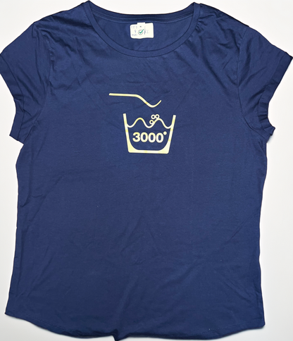 T-Shirt (Damen) – Waschmaschine 3000° (Navy)