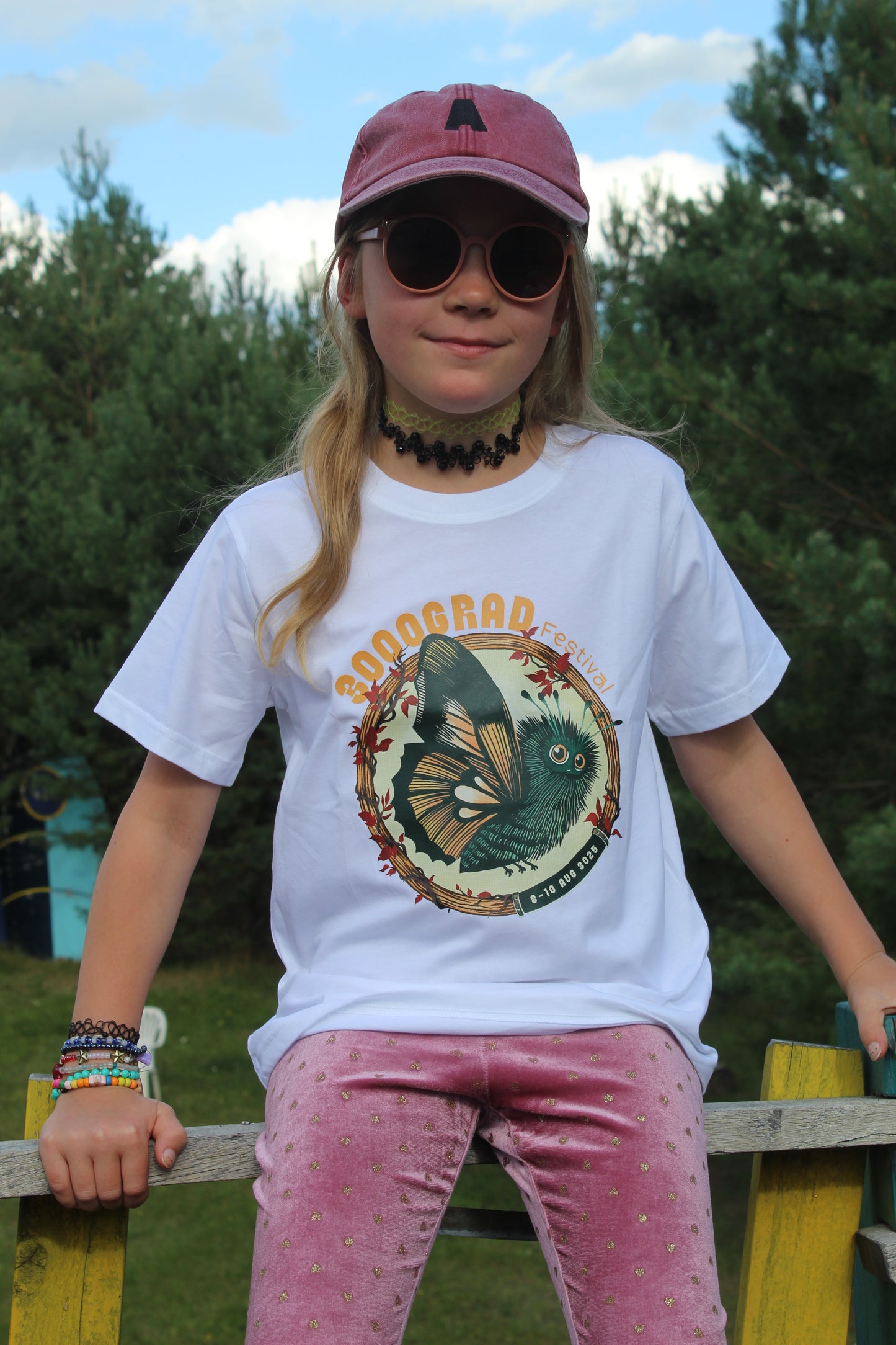 Kids Shirt – Motte umrahmt 3025 (Weiß)