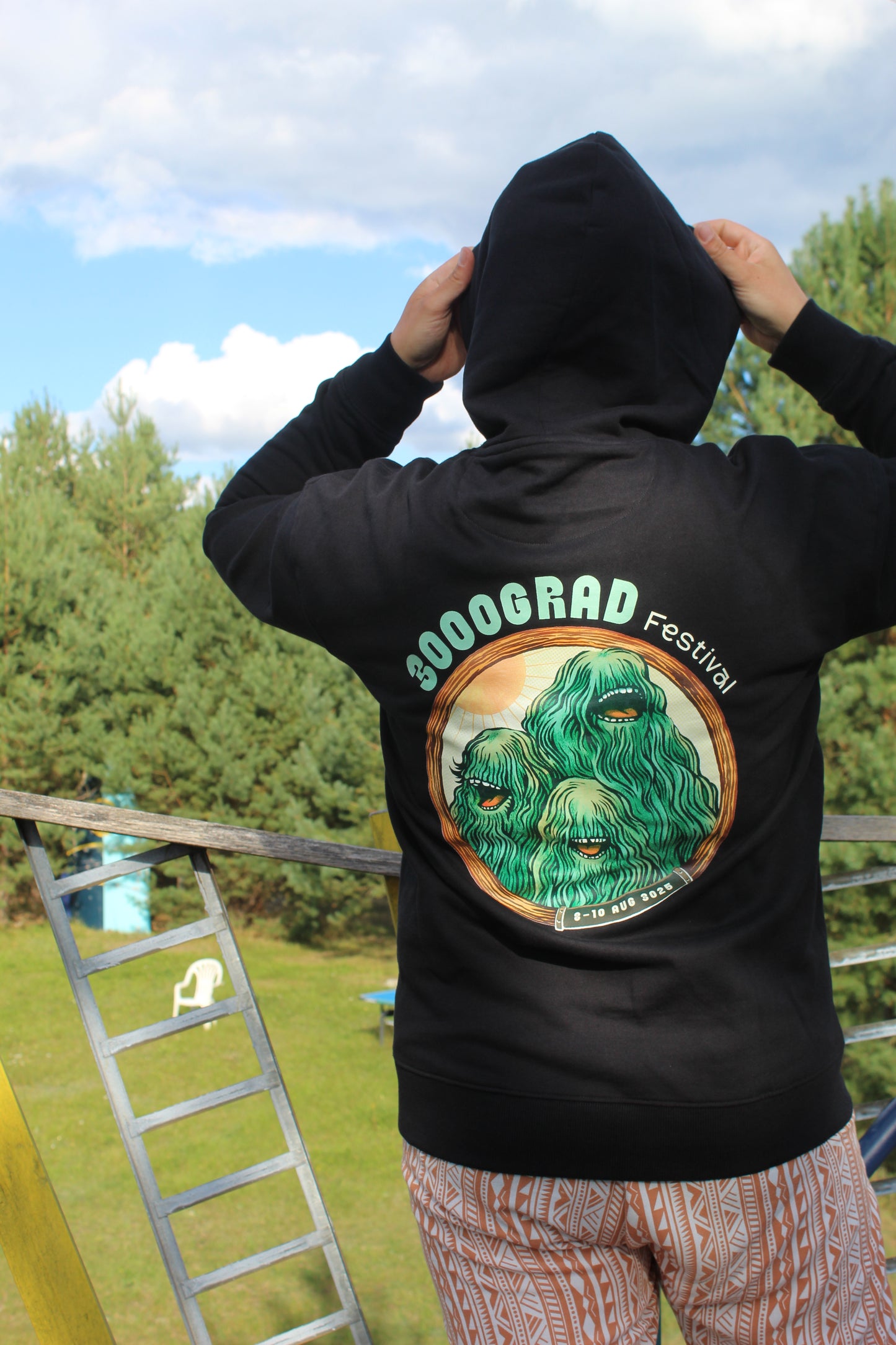 3000Grad Festival Hoodie – Waldgeist Edition (Schwarz)