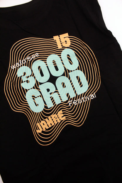 T-Shirt – 15 Jahre 3000° Festival (Schwarz)