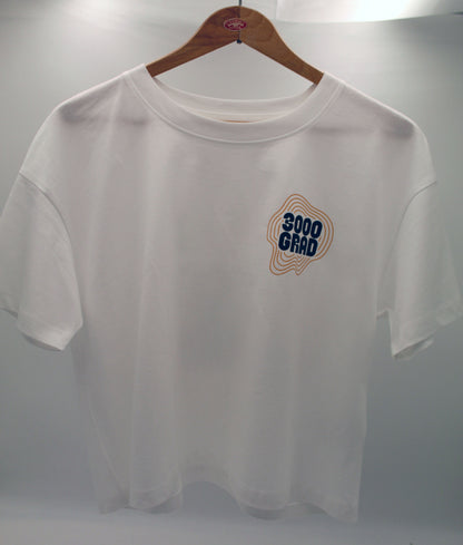 Cropped Shirt – 15 Jahre 3000° Festival (Weiß)