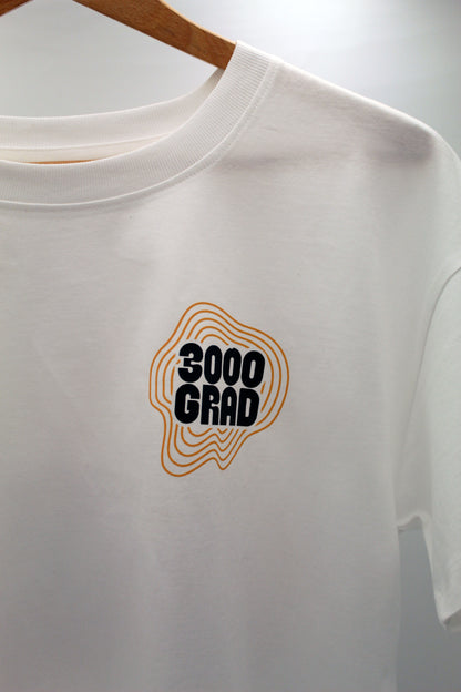 Cropped Shirt – 15 Jahre 3000° Festival (Weiß)