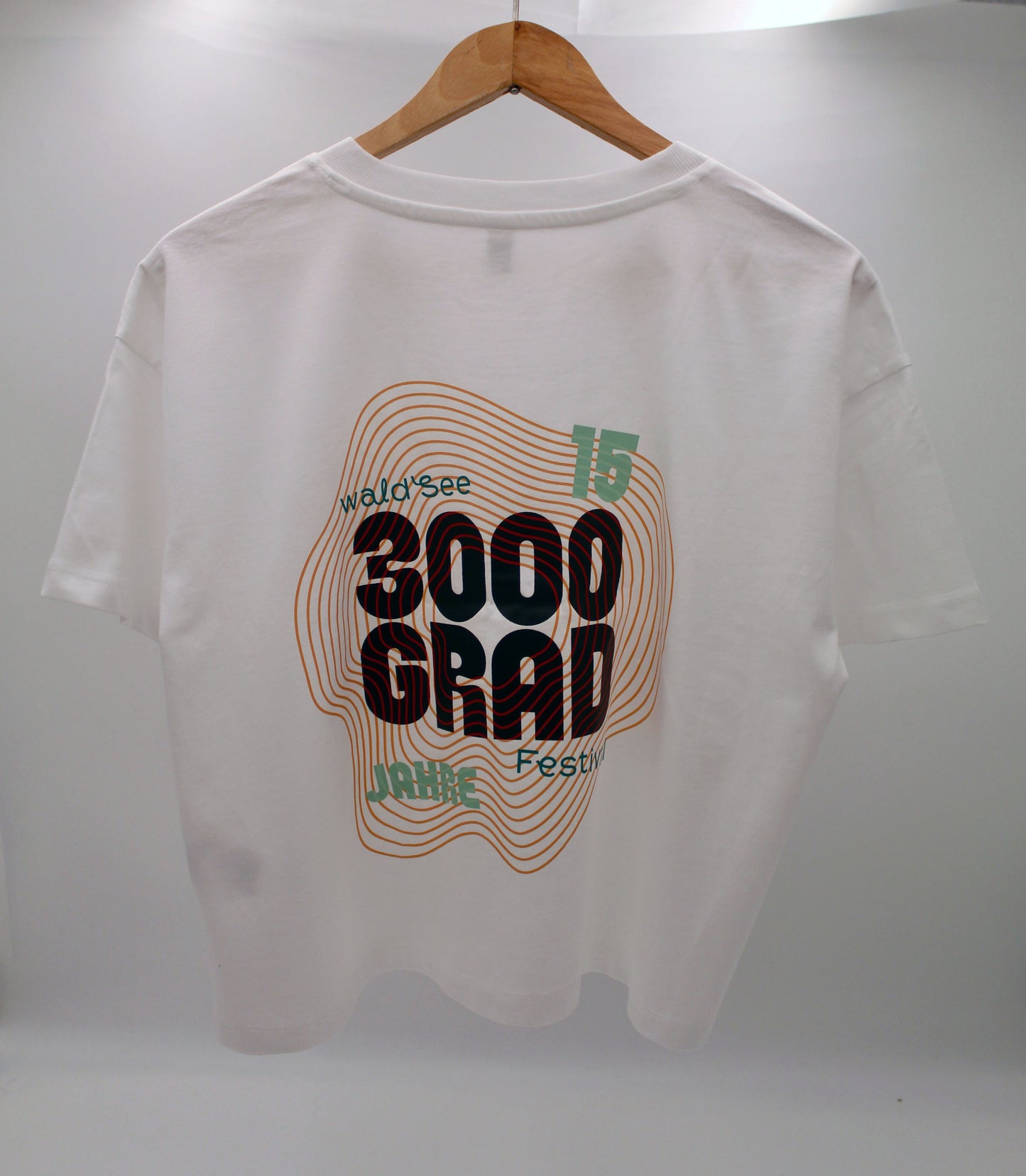 Cropped Shirt – 15 Jahre 3000° Festival (Weiß)