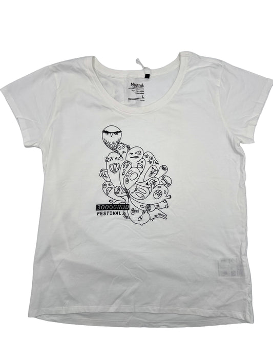 T-Shirt (Damen) - Waldgeister (Weiß) Einzelstück